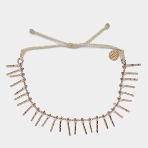 PURA VIDA Rose Fringe Bead Anklet NEW NWT